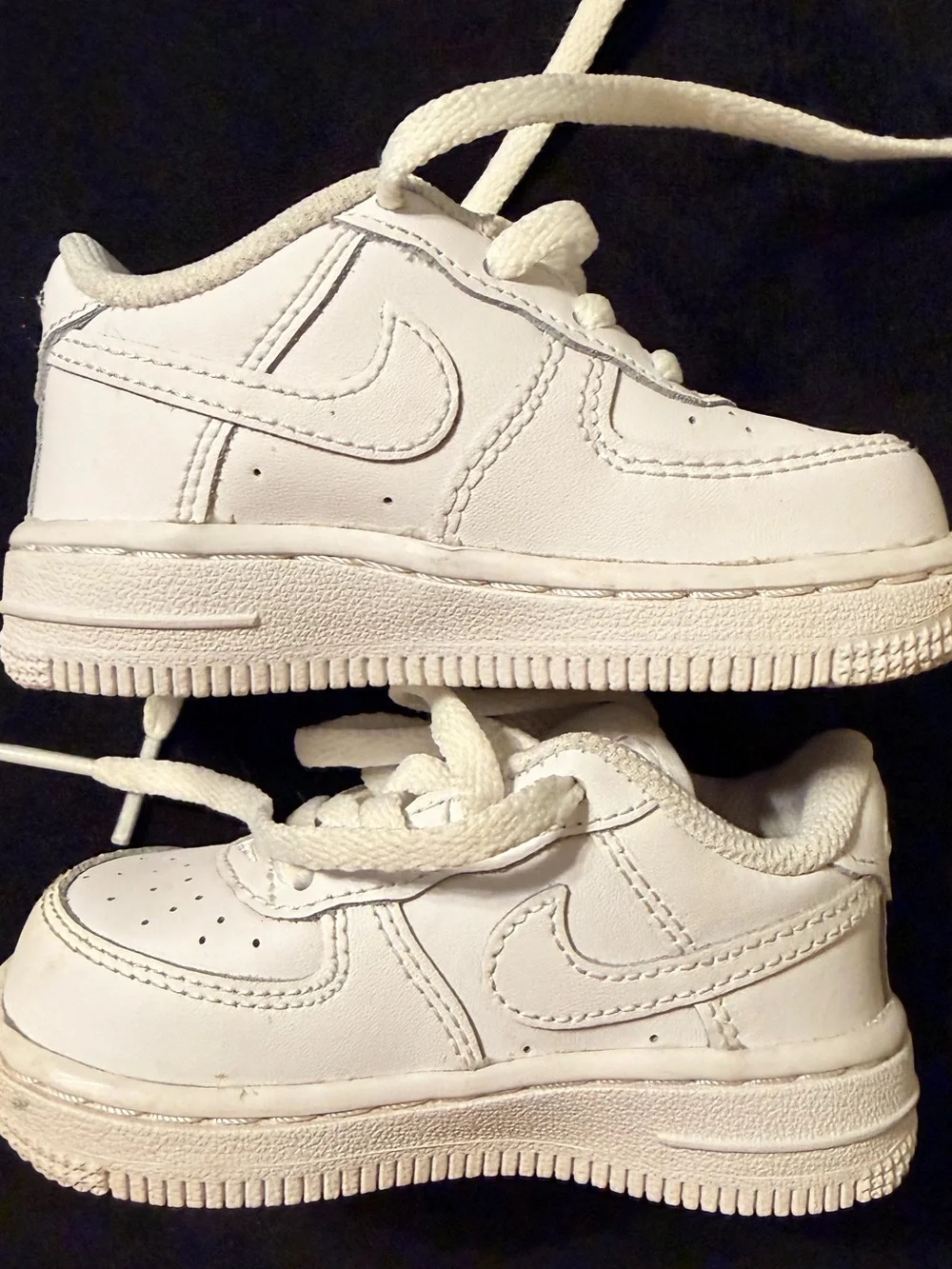 Nike Kids Air Force 5C White Low-Top Sneakers